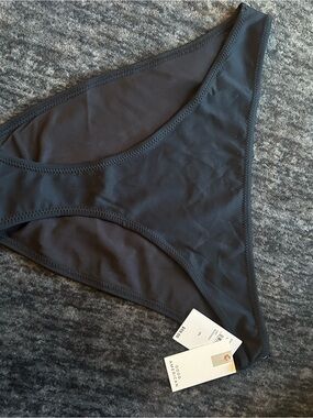 Good American Black High-Cut Bikini Bottom